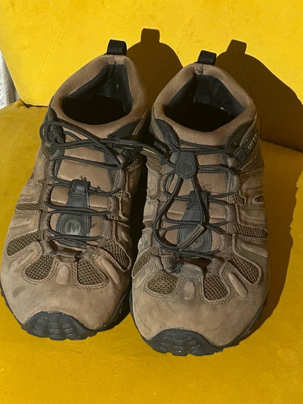 Merrell Men's Brown Hiking Sneakers with Quick-Lace System